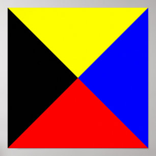Zulu ICS Maritime seinvlag Poster