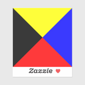 Zulu ICS Maritime Signaalvlag Sticker
