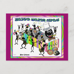 Zulu Parade bij Mardi Gras Briefkaart