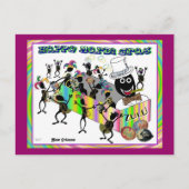 Zulu Parade bij Mardi Gras Briefkaart (Voorkant)