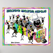 Zulu parade bij Mardi Gras Poster (Voorkant)