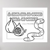 Zulu Proverb Coloring Poster (Voorkant)