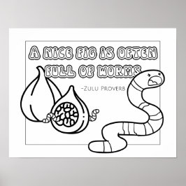 Zulu Proverb Coloring Poster