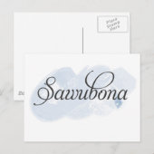 Zulu - Sawubona Briefkaart (Voorkant / Achterkant)