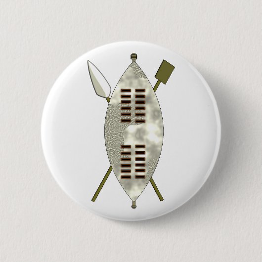 Zulu Schild buckler Ronde Button 5,7 Cm (Voorkant)
