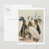 Zulu Soldaten van het leger van koning Panda, bord Briefkaart (Voorkant / Achterkant)
