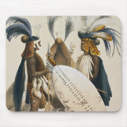 Zulu Soldaten van het leger van koning Panda, bord Muismat (Voorkant)