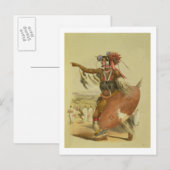 Zulu-strijder, Utimuni, neef van Chaka, wijlen Zu Briefkaart (Voorkant / Achterkant)