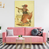 Zulu-strijder, Utimuni, neef van Chaka, wijlen Zu Canvas Afdruk (Insitu (Woonkamer))
