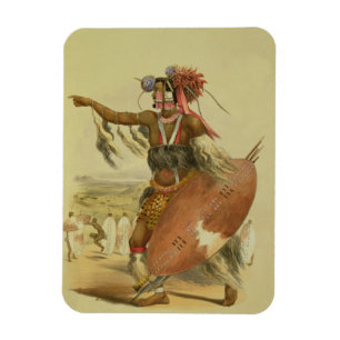 Zulu-strijder, Utimuni, neef van Chaka, wijlen Zu Magneet