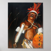 Zulu Warrior African Poster (Voorkant)