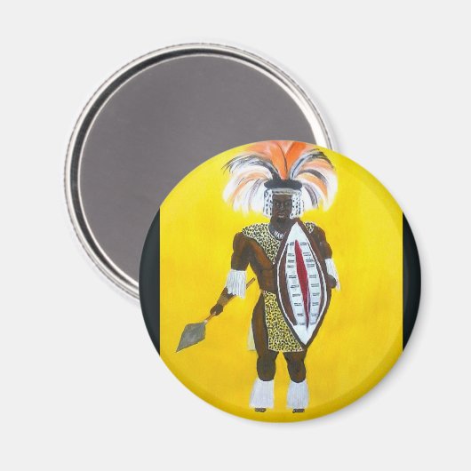 Zulu Warrior Magneet (Voorkant / Achterkant)