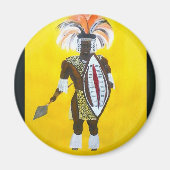 Zulu Warrior Magneet (Voorkant)