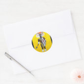 Zulu Warrior Ronde Sticker (Envelop)