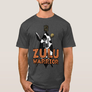 Zulu Warrior Shield Spear Knobkerrie Africa T-shirt
