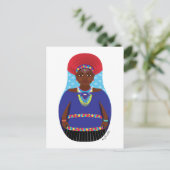 Zulu, Zuid-Afrikaans Matryoshka Briefkaart (Staand voorkant)