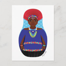 Zulu, Zuid-Afrikaans Matryoshka Briefkaart