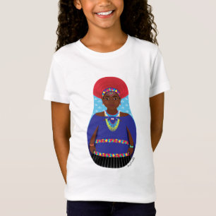 Zulu, Zuid-Afrikaanse Matryoshka Girls' T-Shirt