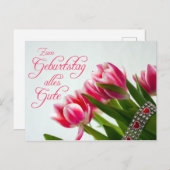 Zum Geburtstag alles Gute! Briefkaart (Voorkant / Achterkant)