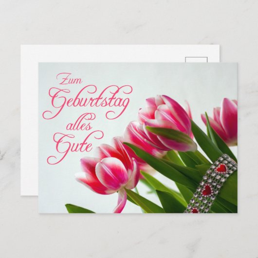 Zum Geburtstag alles Gute! Briefkaart (Voorkant / Achterkant)