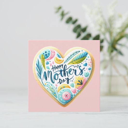 Zum Muttertag- Herz- Mama Kaart (Staand voorkant)