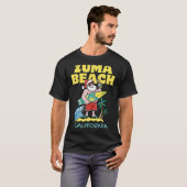 ZUMA BEACH CALIFORNIA Santa Christmas Surfing T-shirt (Voorkant volledig)