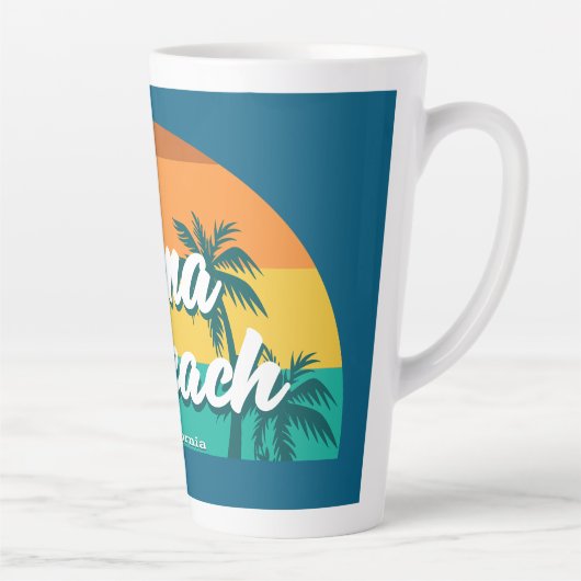 Zuma Beach, Californië Latte Mok (Rechts)