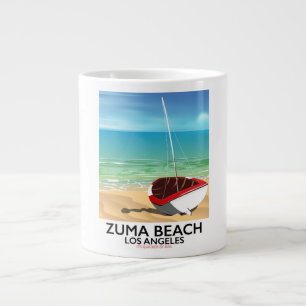 Zuma Beach LA Rail strandposter Grote Koffiekop
