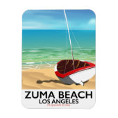 Zuma Beach LA Rail strandposter Magneet (Verticaal)