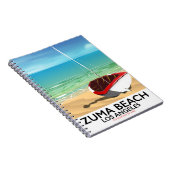 Zuma Beach LA Rail strandposter Notitieboek (Rechterzijde)
