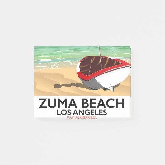 Zuma Beach LA Rail strandposter Post-it® Notes (Voorkant)