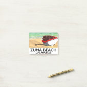 Zuma Beach LA Rail strandposter Post-it® Notes (Op bureau)
