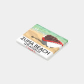 Zuma Beach LA Rail strandposter Post-it® Notes (Schuin)
