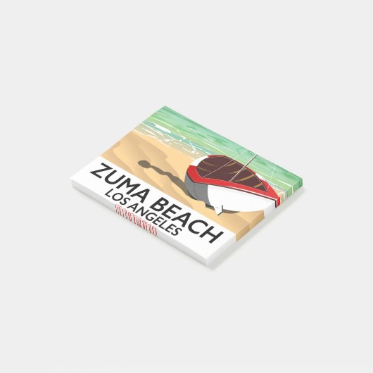 Zuma Beach LA Rail strandposter Post-it® Notes (Schuin)