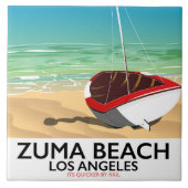 Zuma Beach LA Rail strandposter Tegeltje (Voorkant)