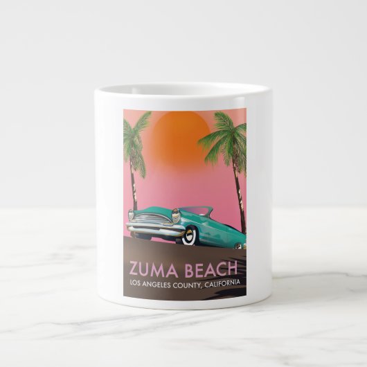 Zuma Beach Los Angeles County California Grote Koffiekop (Voorkant)