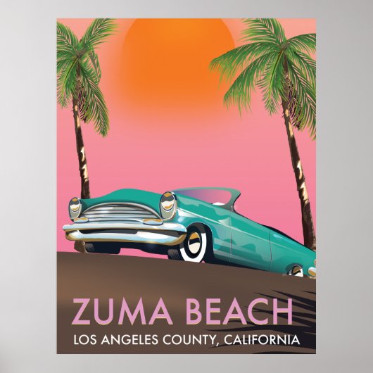 Zuma Beach Los Angeles County California Poster (Voorkant)