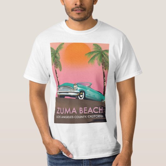 Zuma Beach Los Angeles County California T-shirt (Voorkant)
