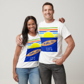 Zuma Beach Malibu Ca Zomerstrepen Surfboard T-shirt (Unisex)