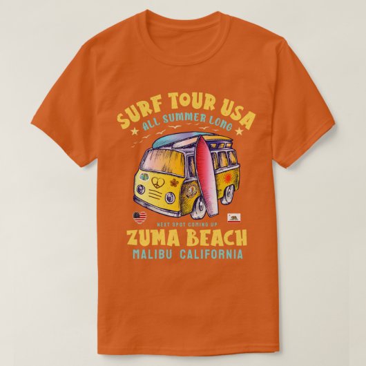 Zuma Beach Malibu Californië T-shirt (Design voorkant)