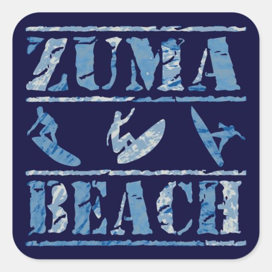 Zuma Beach Vierkante Sticker (Voorkant)