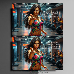 Zumba instructeur / personal trainer visitekaartje