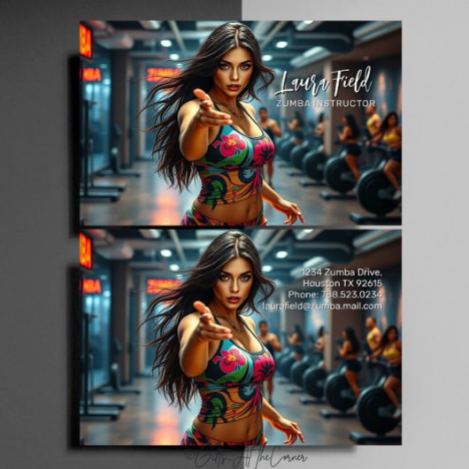 Zumba instructeur / personal trainer visitekaartje