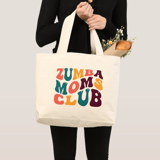 Zumba Moms Club Souvenir Retro Style Groovy Grote Tote Bag (Voorkant (product))