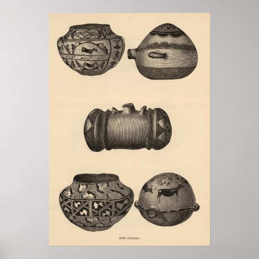 Zuni-aardewerk Poster (Voorkant)