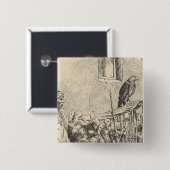 Zuni-adelkooi Vierkante Button 5,1 Cm (Voorkant /achterkant)