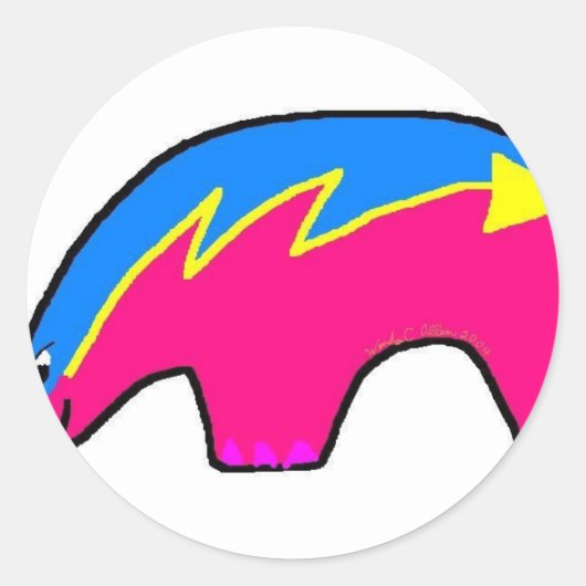 Zuni Beren Ronde Sticker (Voorkant)