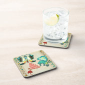 Zuni Butterfly 2 Folk Art Drankjes Onderzetter (Rechterzijde)