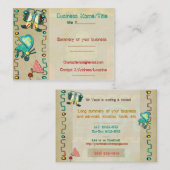 Zuni Butterfly 2 Folk Art NATIVE VENDOR TATTOO Visitekaartje (Voorkant / Achterkant)