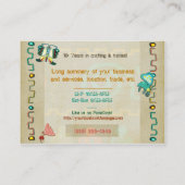 Zuni Butterfly 2 Folk Art NATIVE VENDOR TATTOO Visitekaartje (Achterkant)